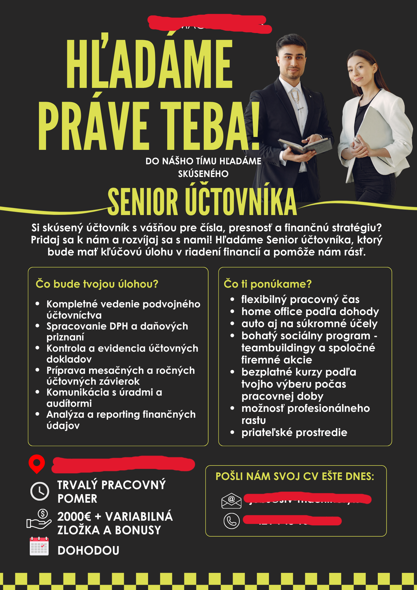 Black Green Bold Job Vacancy Flyer